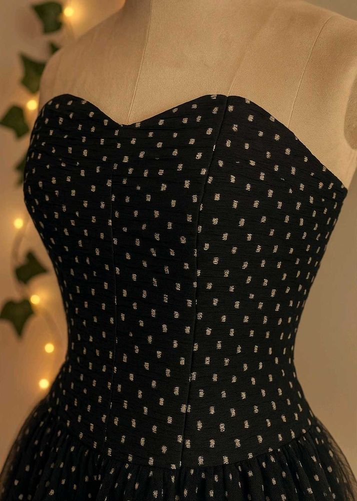 Chic Black Polka Dot Dress