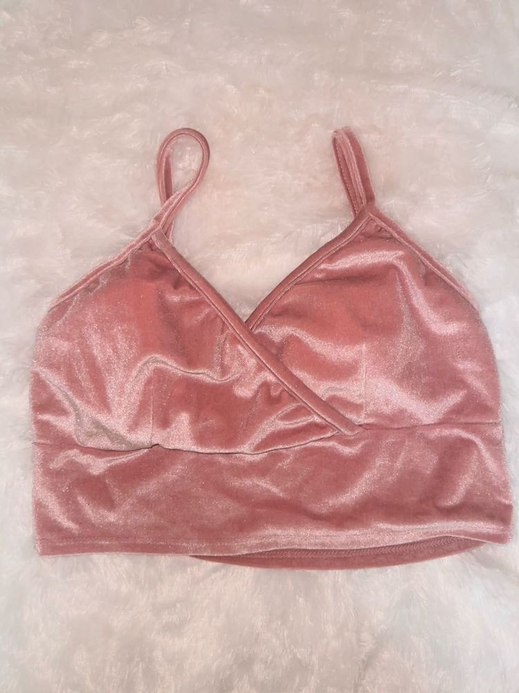 Pink Velvet Cami Top