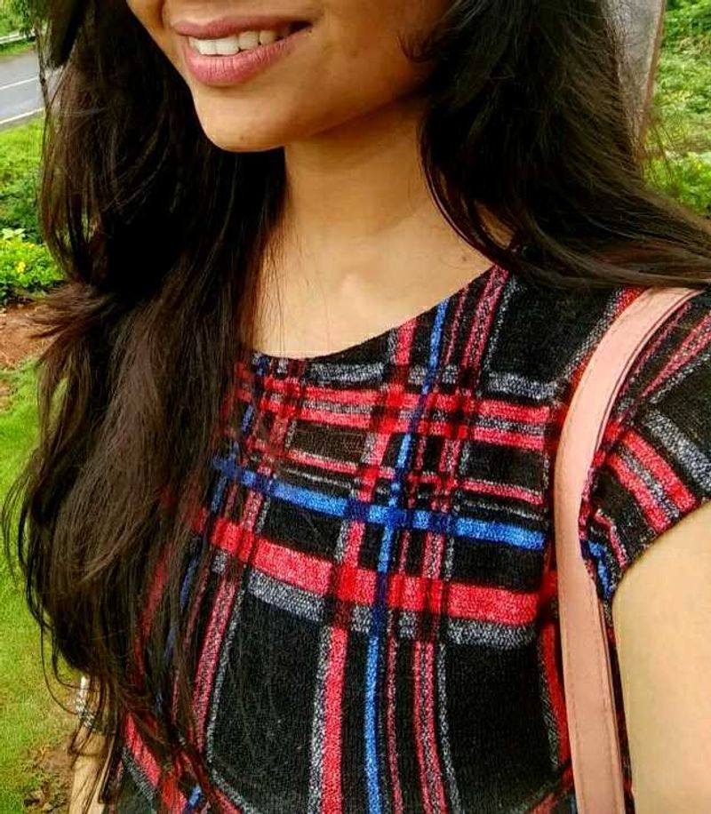 Classic Red &amp; Blue Checked Top