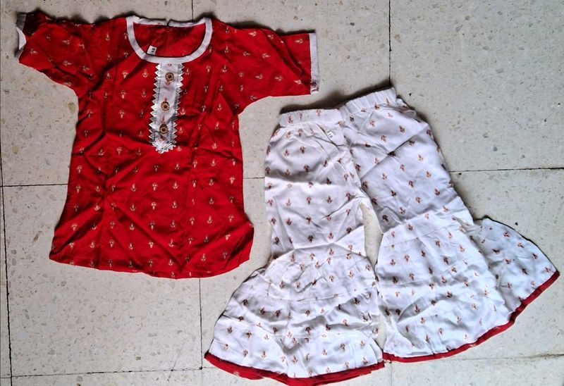Red &amp; White Kids Outfit