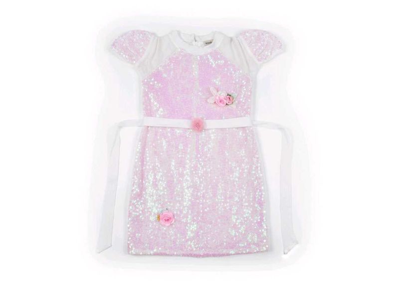 Sparkly Sequins Pink Party Midi Dress