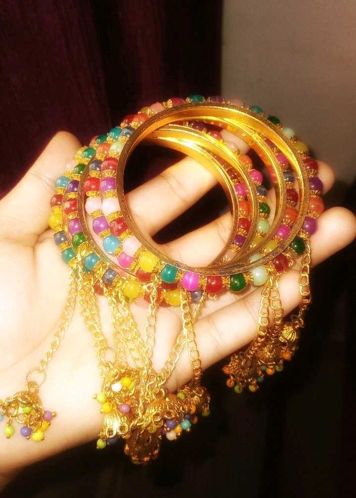 Colorful Haldi Bangles 4 Piece