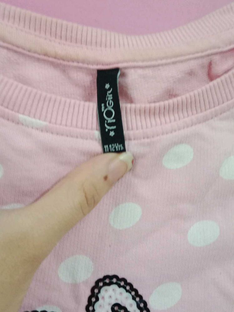 Cute Pink Polka Dot Top