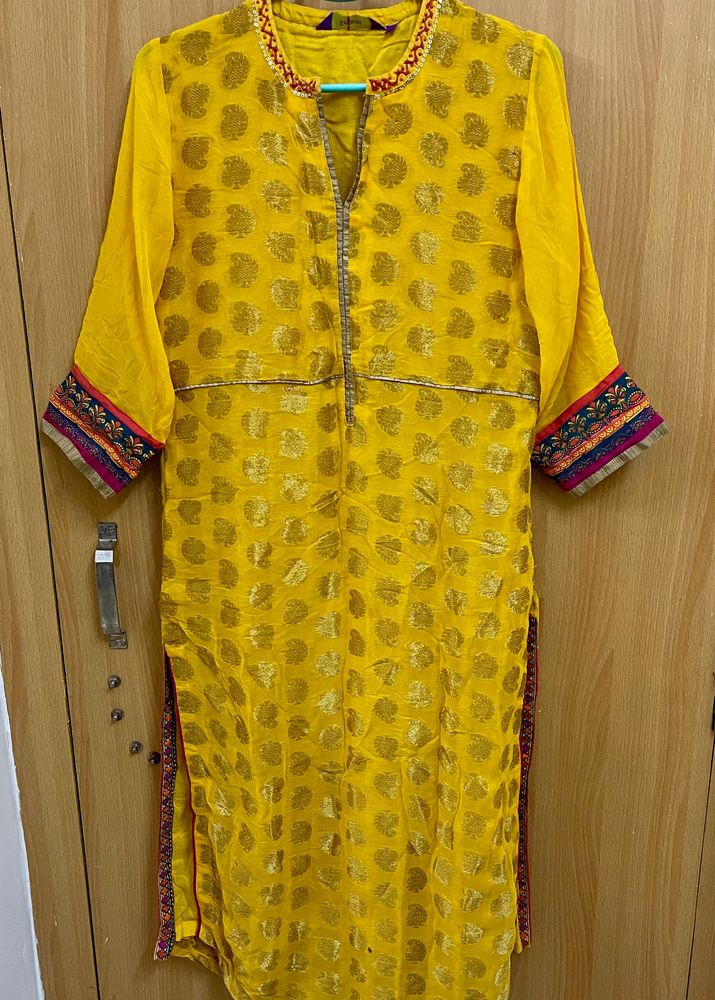 Rangriti Yellow Festive Kurta