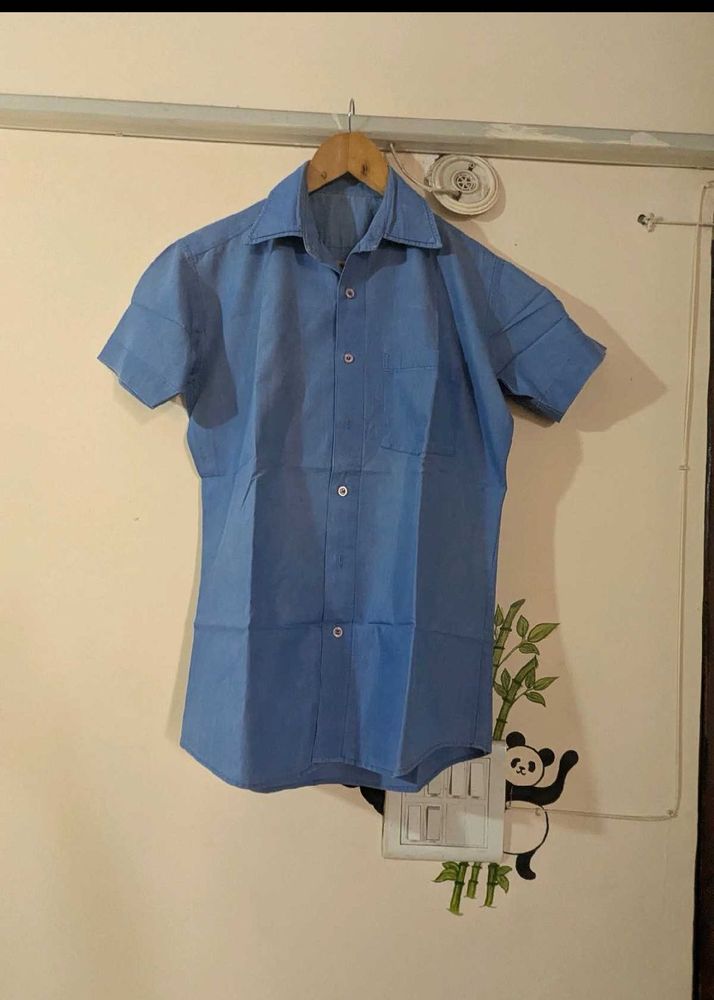 Blue Short Sleeve Shirt