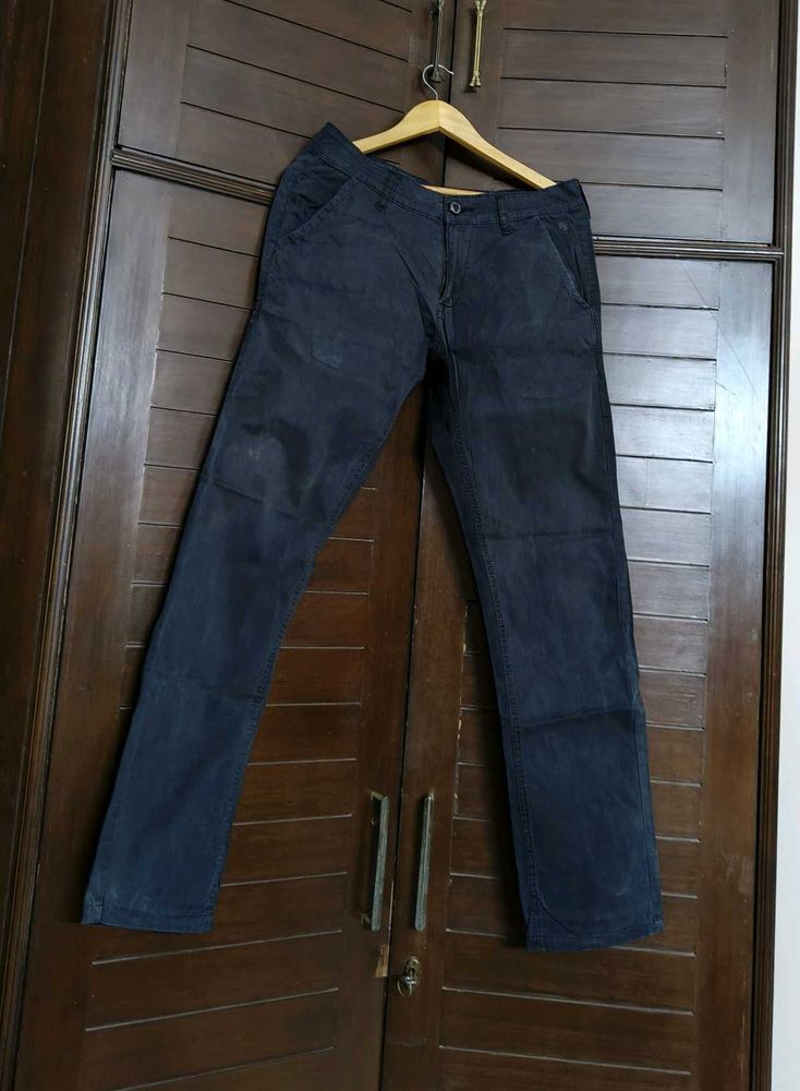 Men&#39;s Regular Fit Cotton Mix Black Trouser