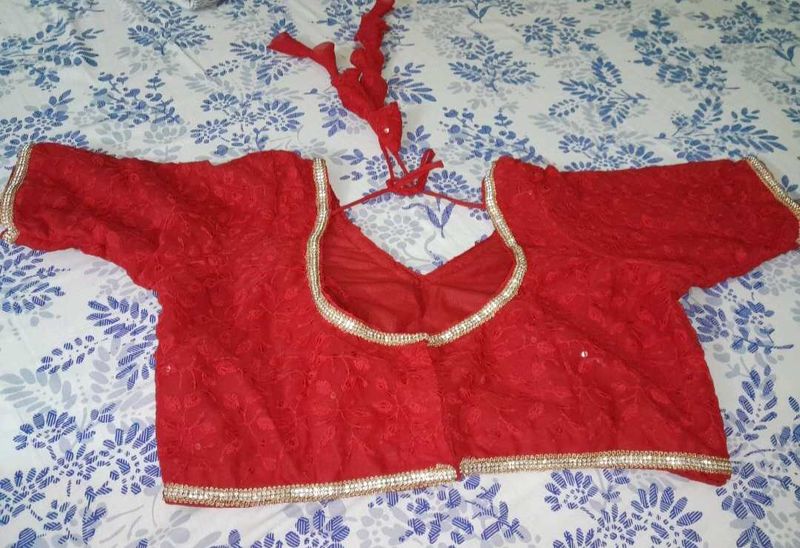 Red Sequence Blouse