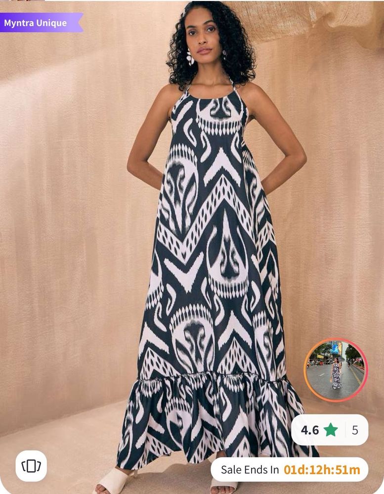 Myntra Unique Halter Maxi Dress