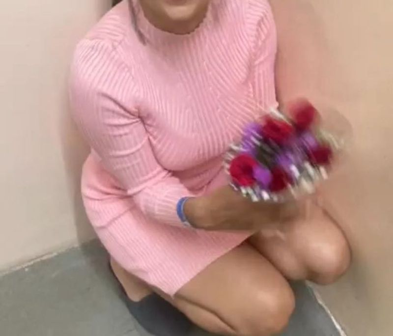 Pink Knit Mini Dress