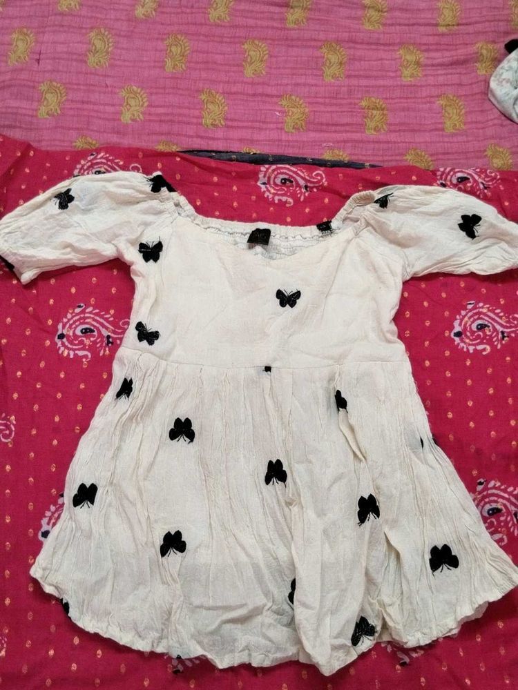 Butterfly Embroidered Top