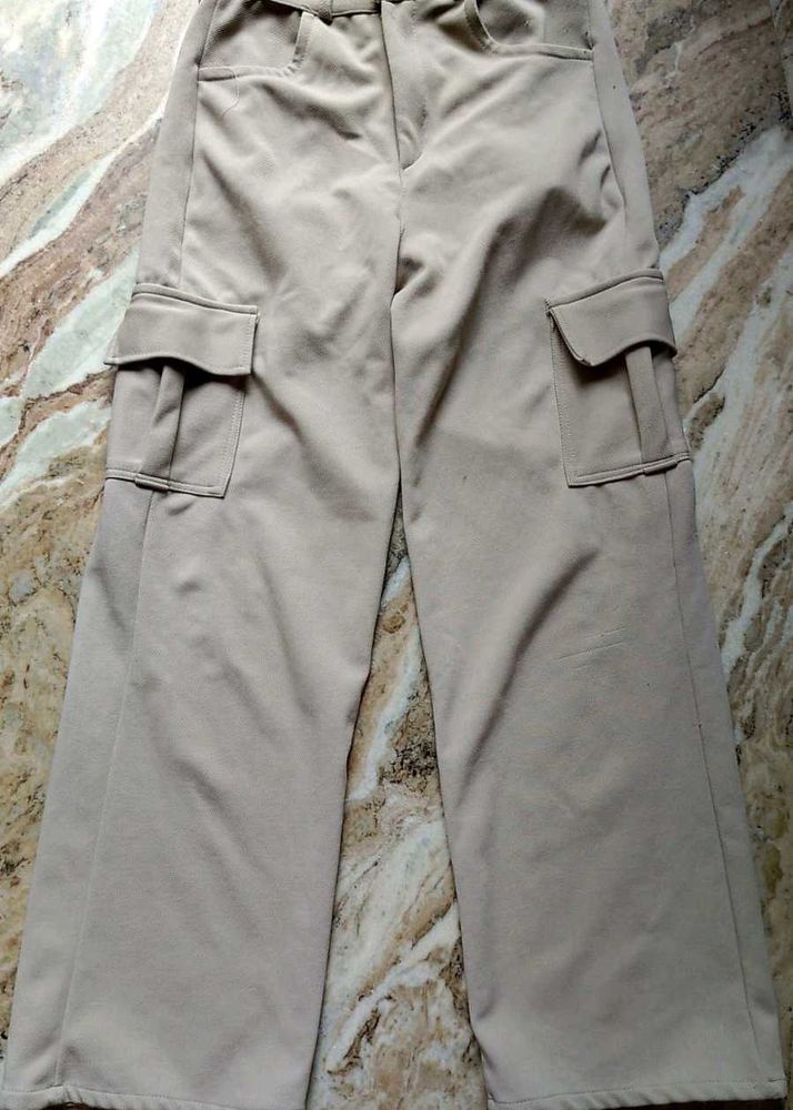 Beige Cargo Pants