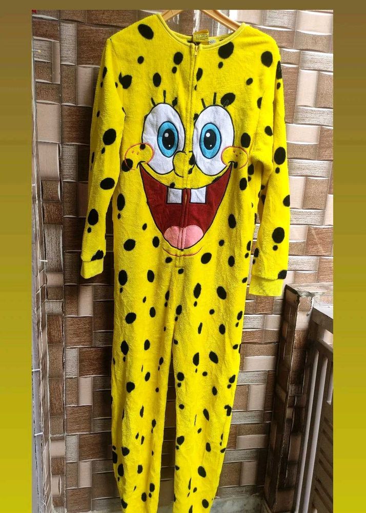 Spongebob Onesie soft woolen jumpsuit
