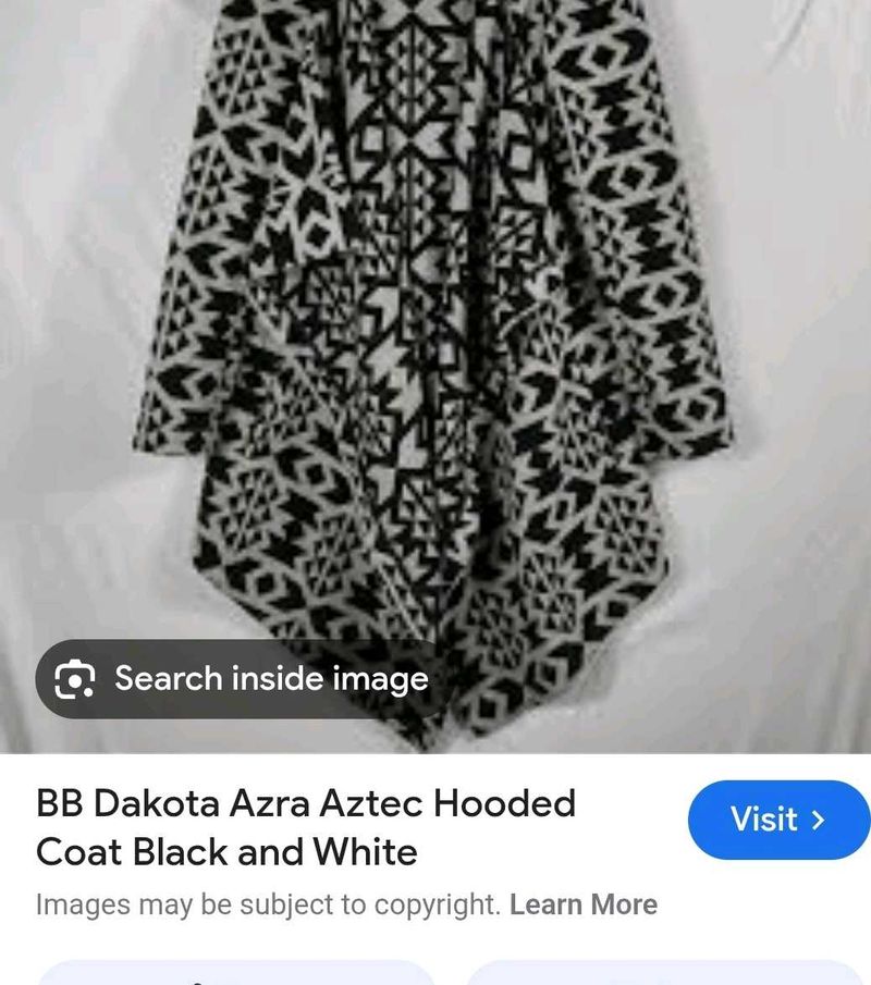 BB Dakota Aztec Hooded Coat