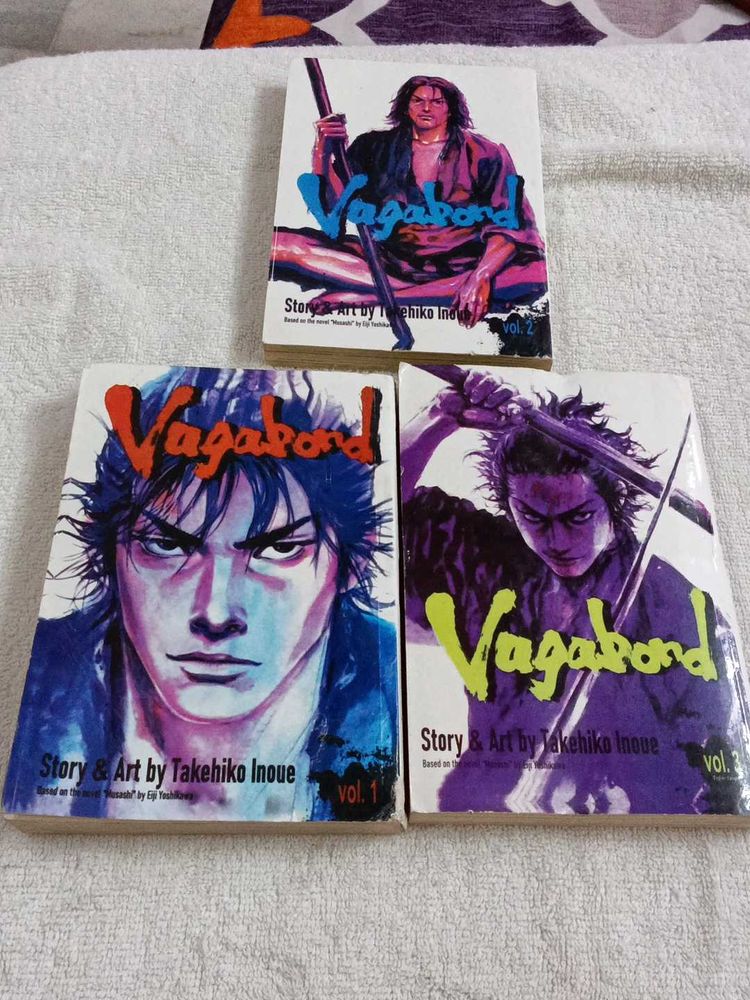 Vagabond Manga Volumes 1, 2 &amp; 3 by Takehiko Inoue
