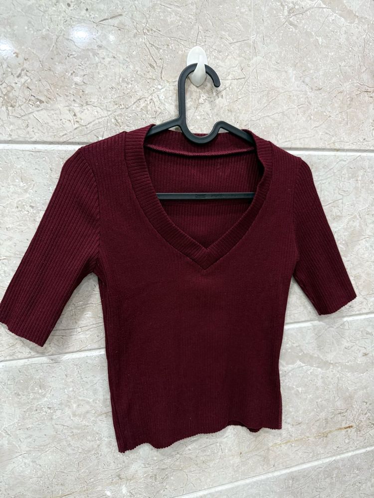 Red Wine crop top