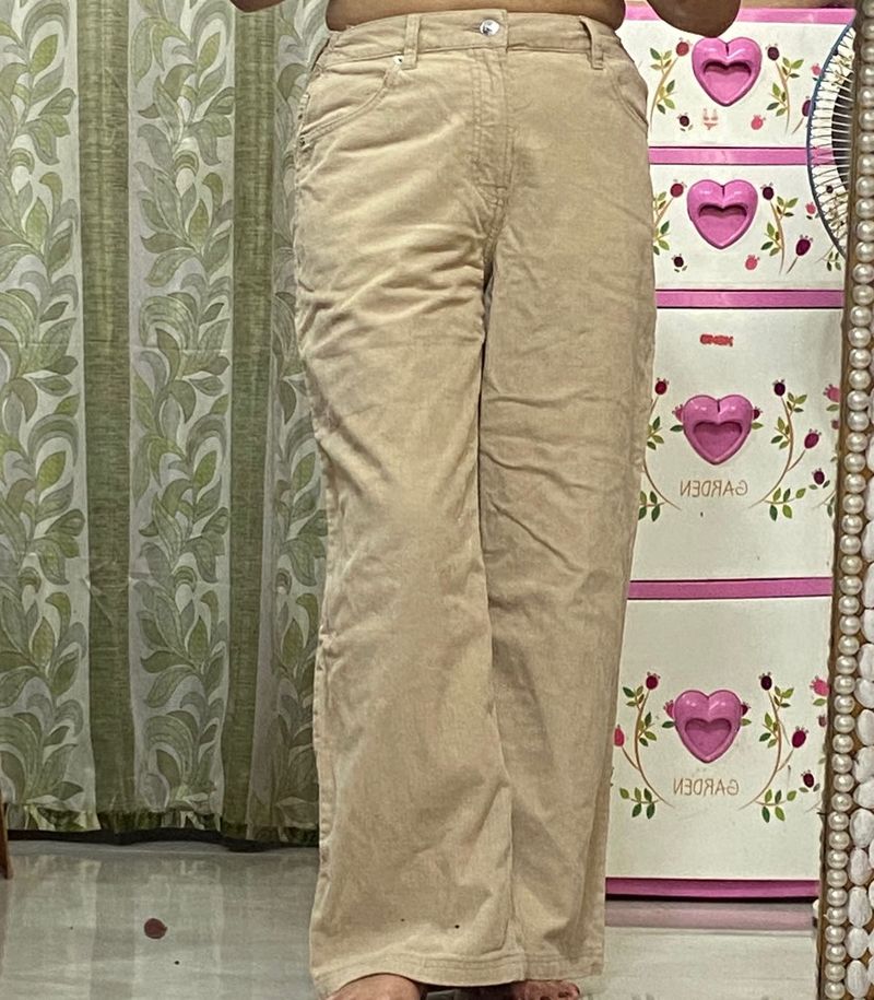 Beige Corduroy Pants