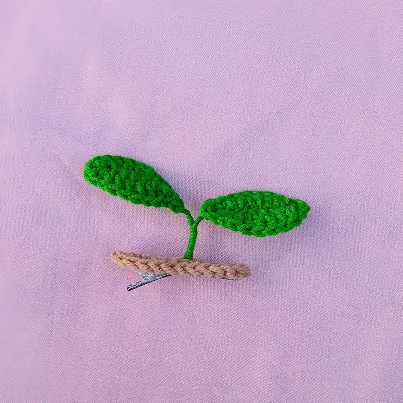 Leaf Crochet Hair Clip