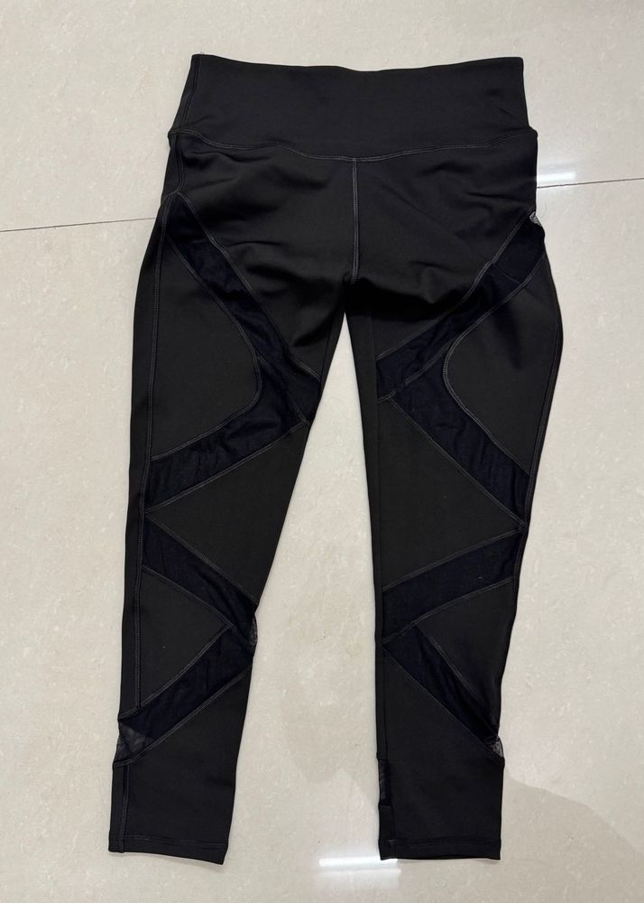 Women Stylish Black Mesh Leggings