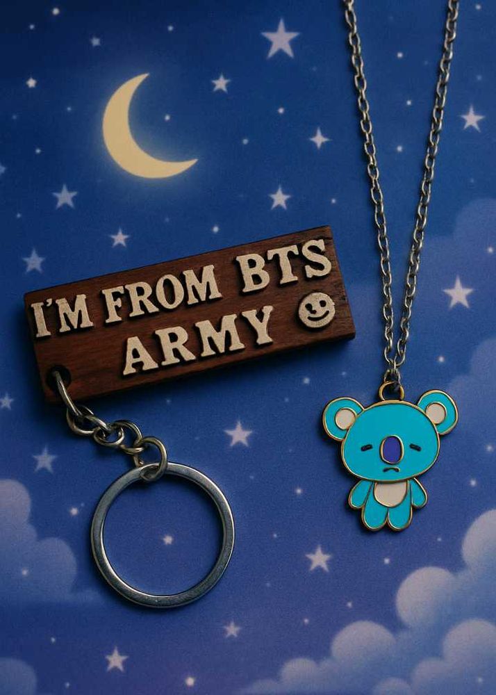 BTS Army Keychain &amp; Necklace