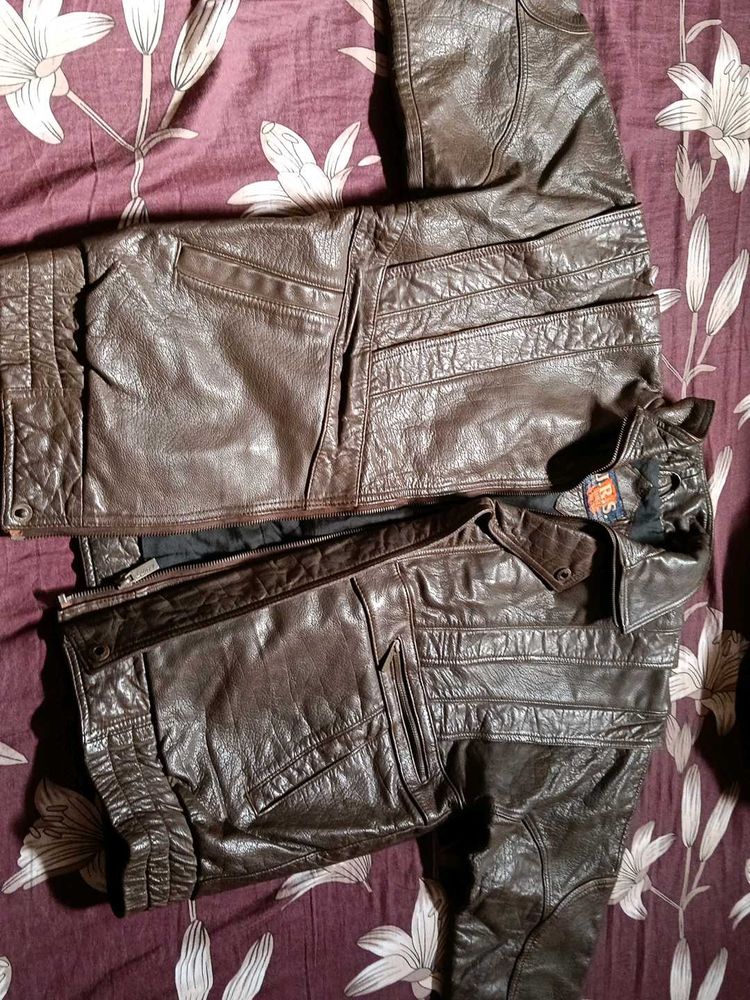 Brown pure Leather Jacket