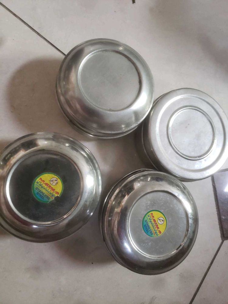 4 Stainless Steel Tiffin Boxes