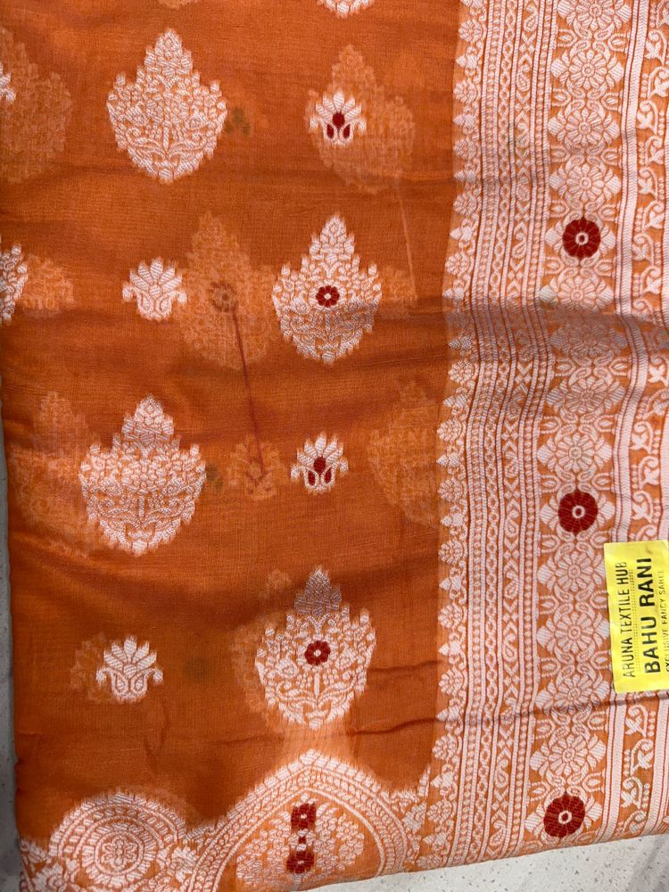 Orange Banarasi Saree