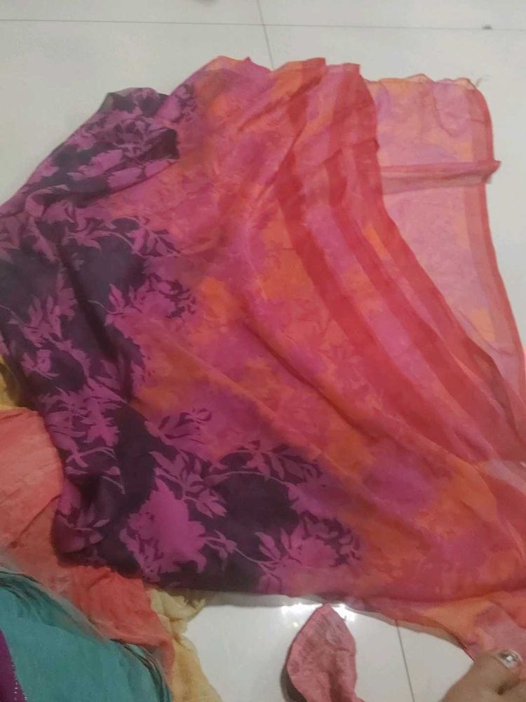 Floral Chiffon Saree