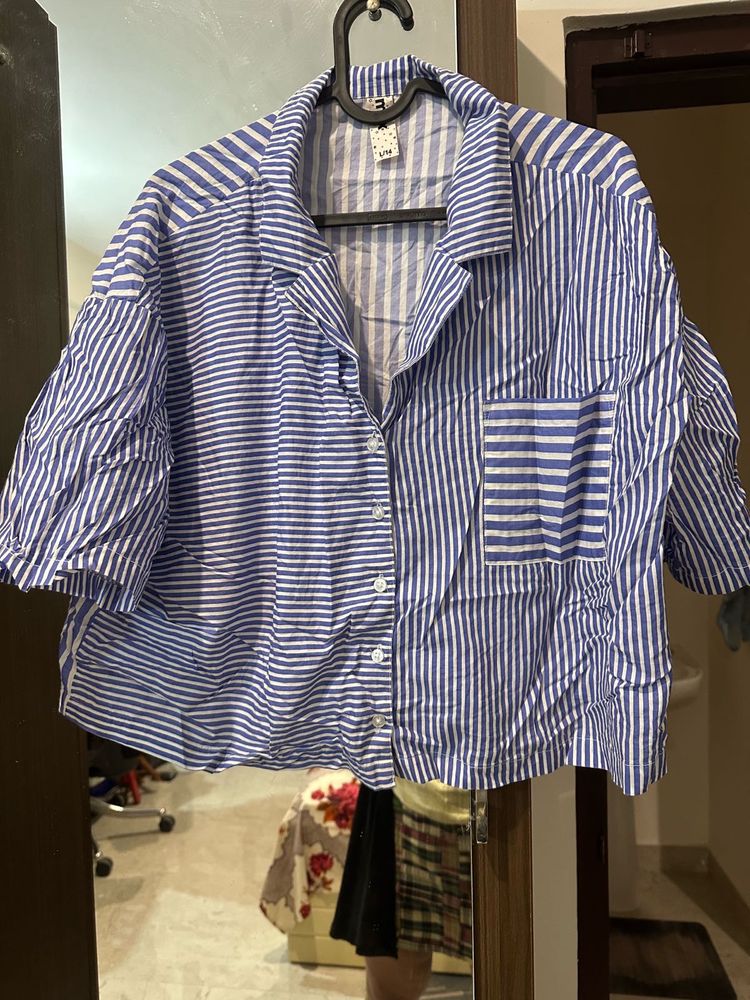 Striped Blue &amp; White Shirt