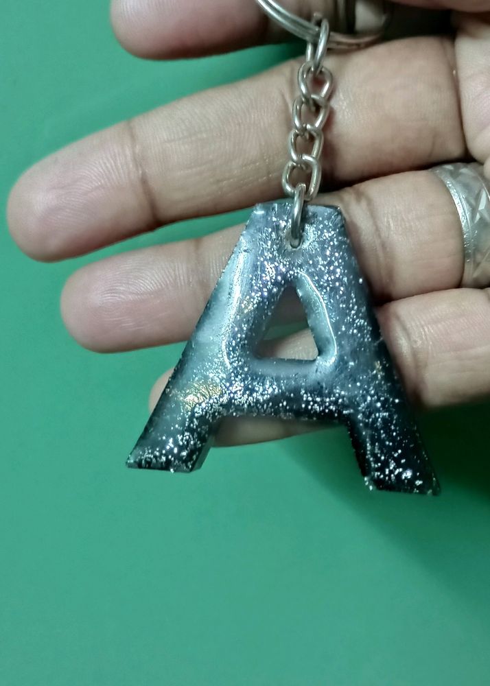 Resin Alphabet Keychain