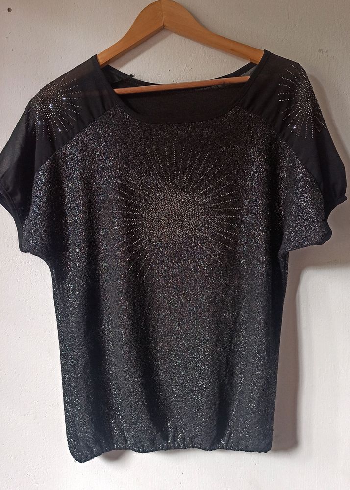 Beautiful Black Balloon Top