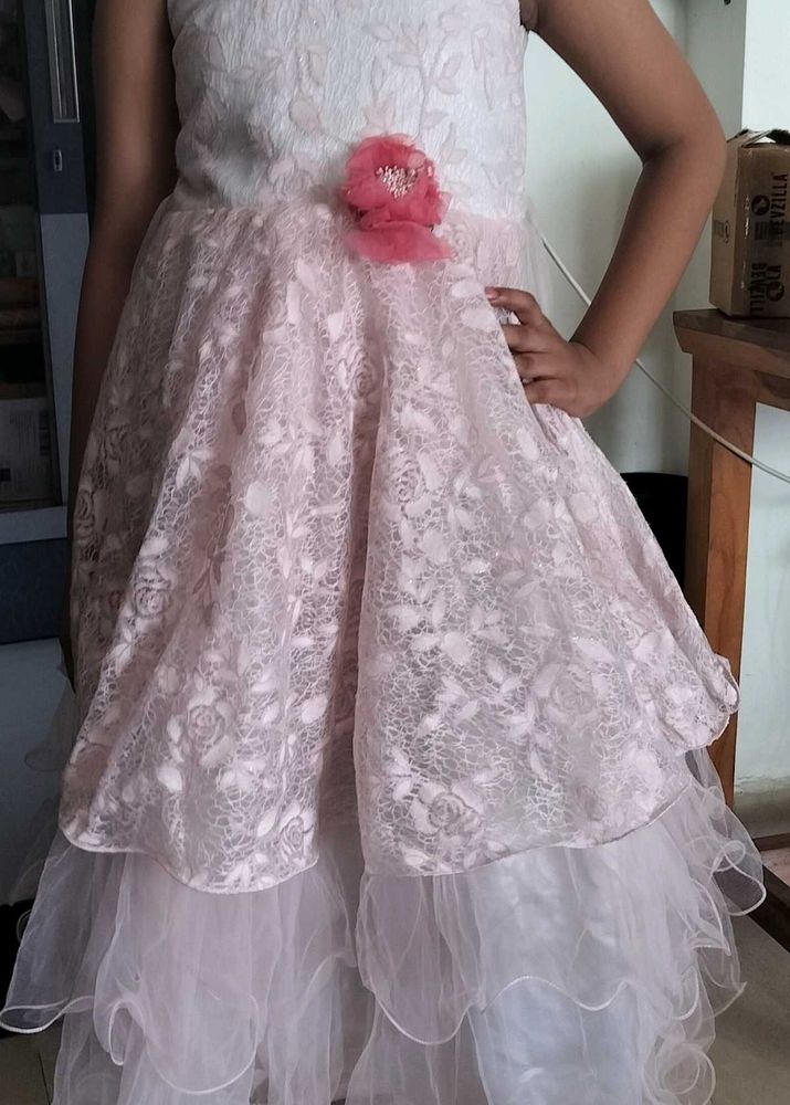 Gown Pink Lace Girls&#39; Party Dress