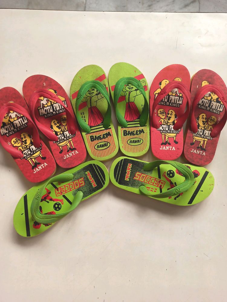 { 4 Pair Combo } Hawaii Slipper Size 1or 2