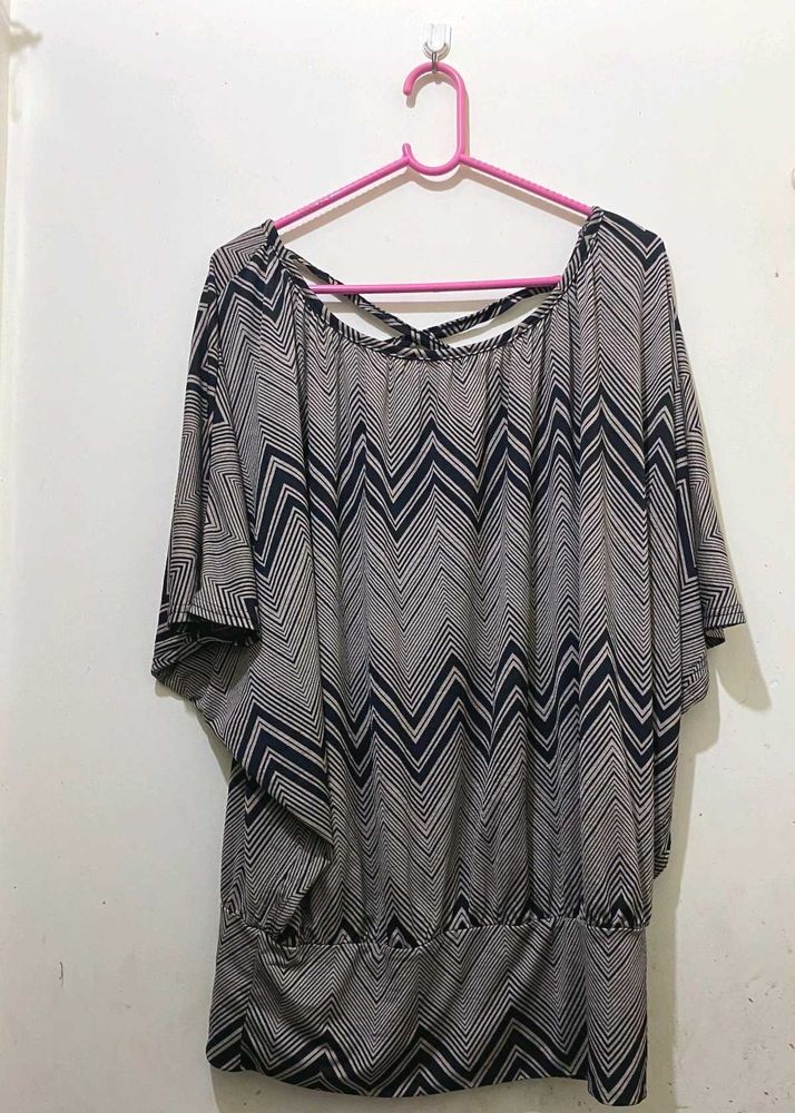 Striped Stylish Zigzag Top (Freesize)