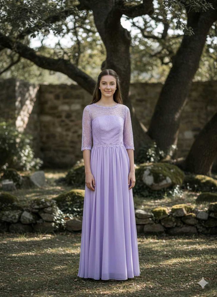 Elegant Lavender Maxi Gown
