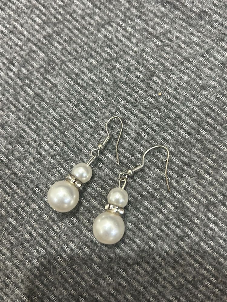 White Pearl Coloured Earring