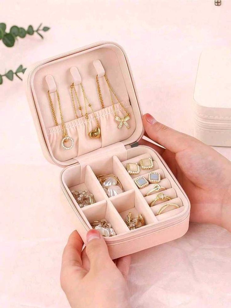 🔥FREE DELIVERY🔥Pink Jewelry Organizer Box