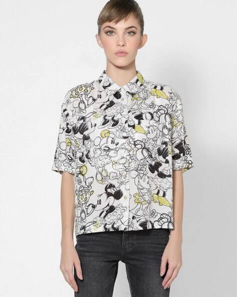 ONLY Mickey Mouse Print Shirt