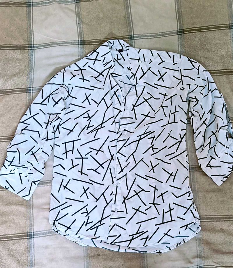 Abstract Print Button-Down