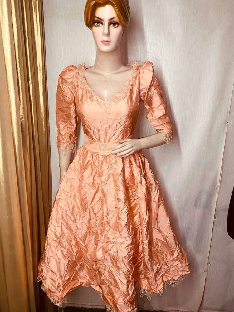 Peach Vintage Style Dress