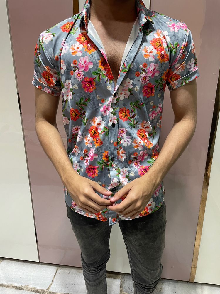 Flower Print Shirt For Boys