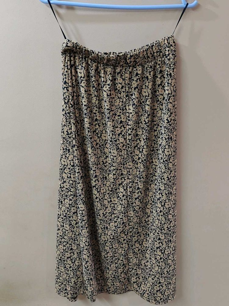 Floral Print Midi Skirt