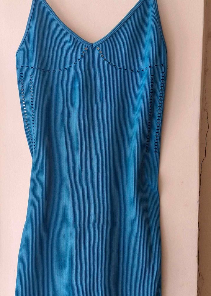 ZARA Sea Blue Bodycon Dress