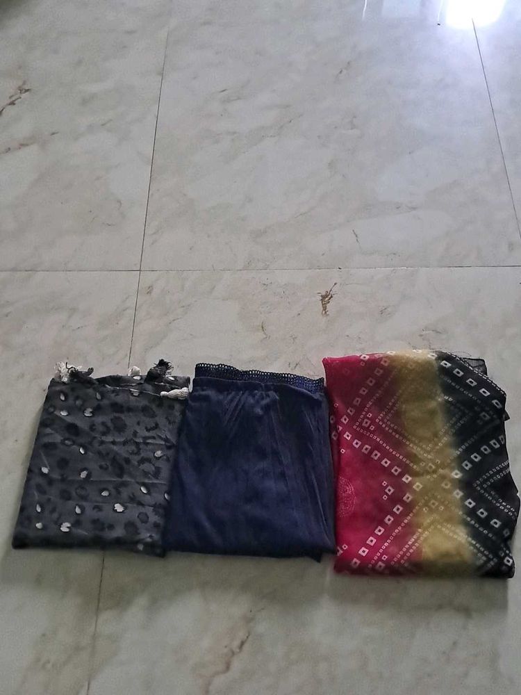 Set of 3 Women's Ethnic Dupattas