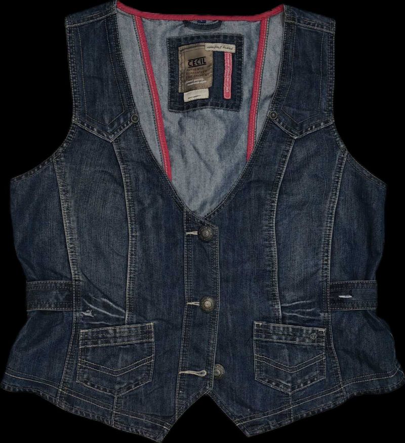 y2k denim vest