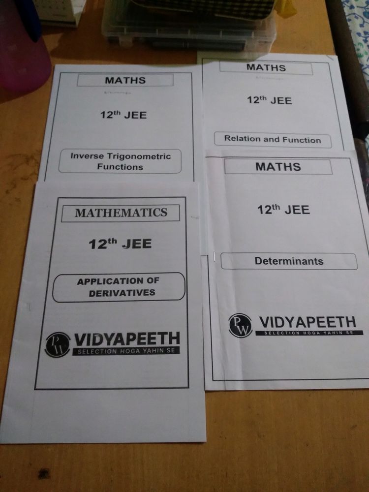 PHYSICS WALLAH CLASS 12TH MATHS DPP