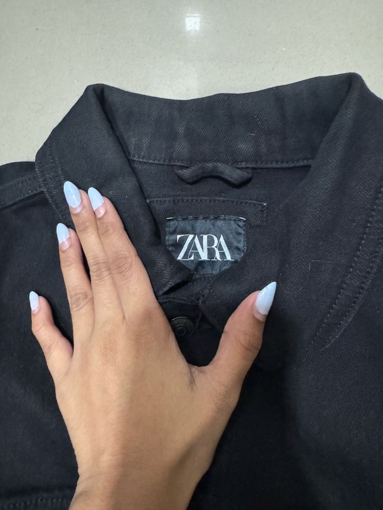 Zara Black Denim Jacket