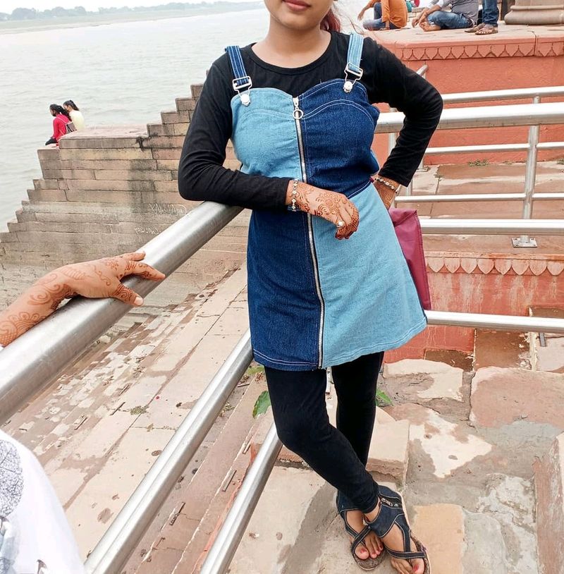 💙Denim Dungaree