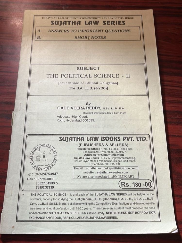 Political Science II - Law Book