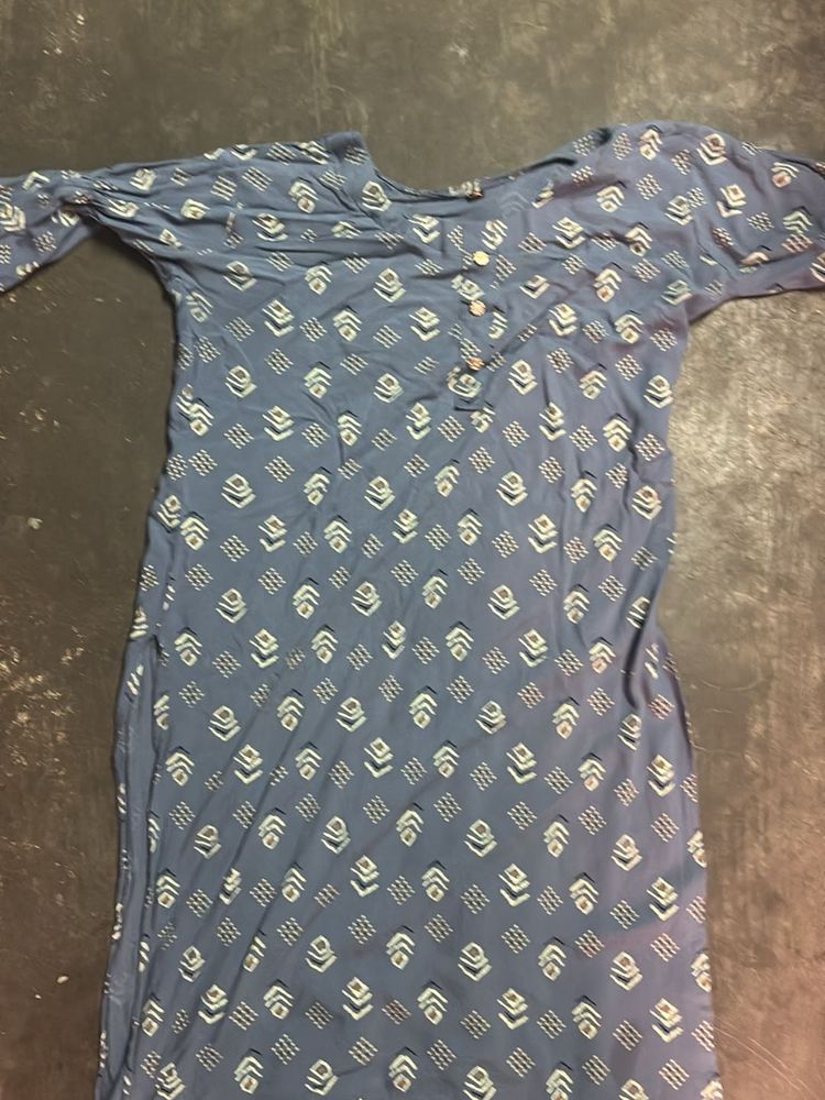 Blue Printed Kurta