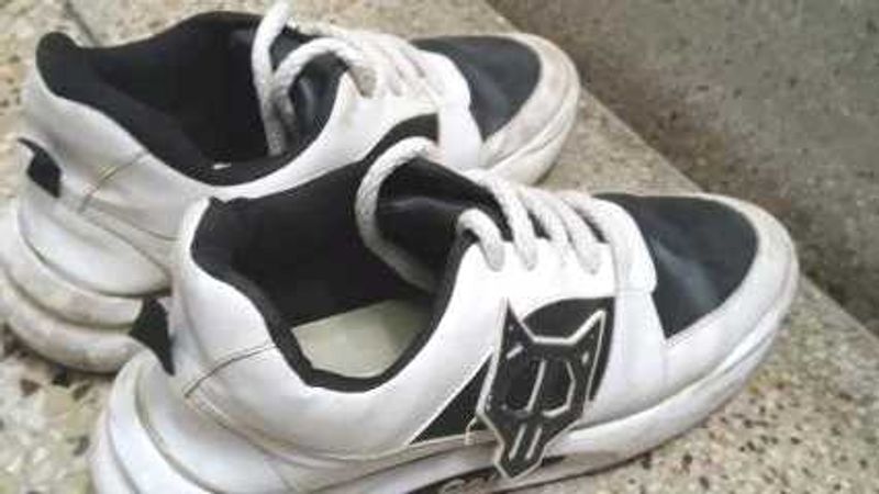 Unique White &amp; Black Sneakers